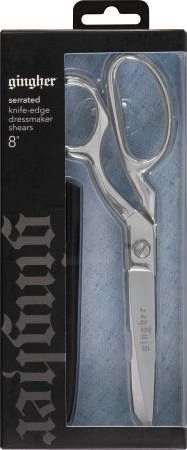 Gingher 8in Serrated/Knife Edge Dressmakers Shears # 220525-1101