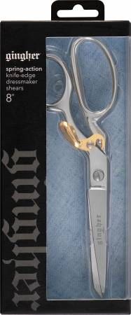 Gingher 8in Knife Edge Spring Action Dressmaker Shears # 220790