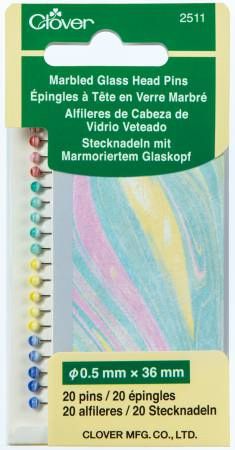 Marbled Glass Head Pins # 2511CV