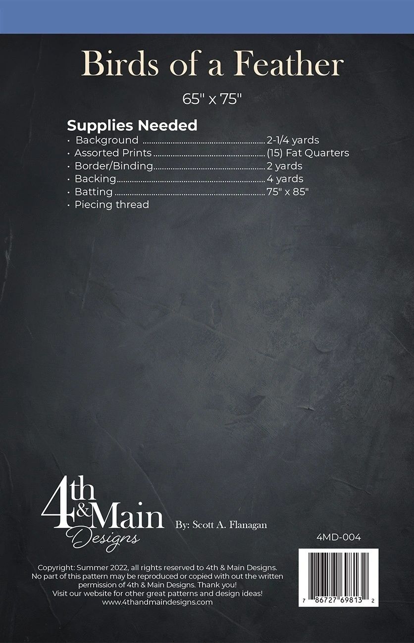 Birds of a Feather # 4MD-004 From 4th & Main By Flanagan, Scott A In Quilts