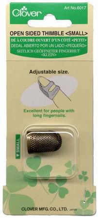 Open Sided Thimble Small # 6017CV, From Clover Needlecraft In Thimbles