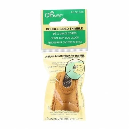 Double-Sided Leather Thimble with Metal Tip # 616CV