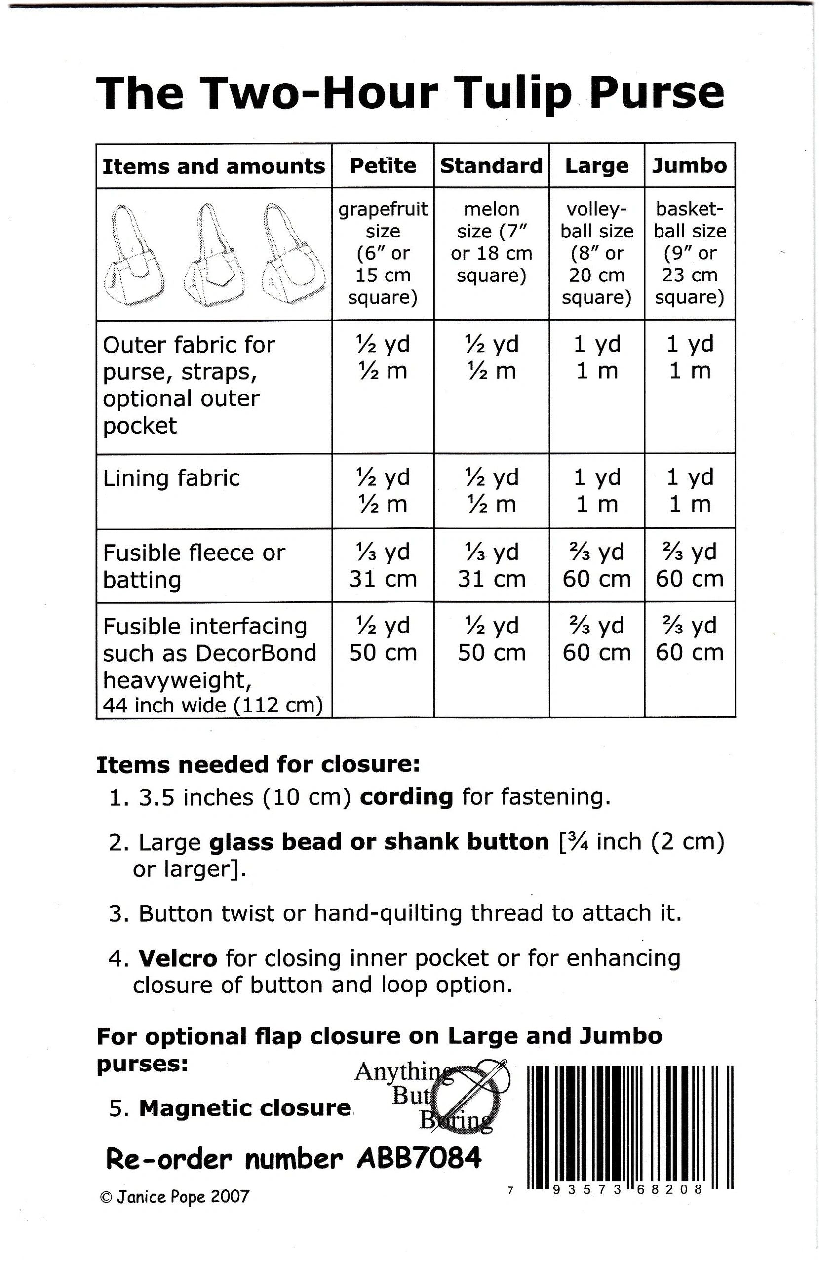 The Two-Hour Tulip Purse # ABB07084