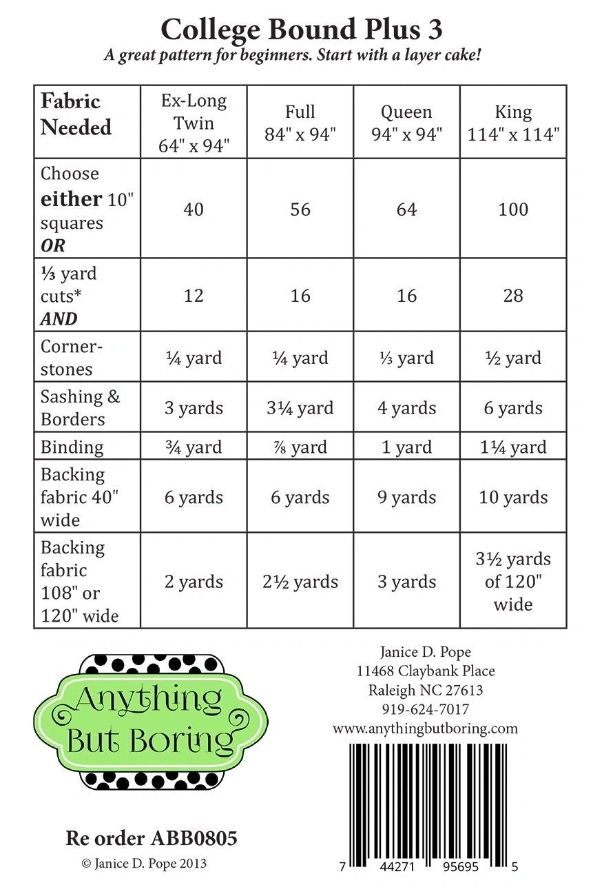 College Bound Plus 3 # ABB0805