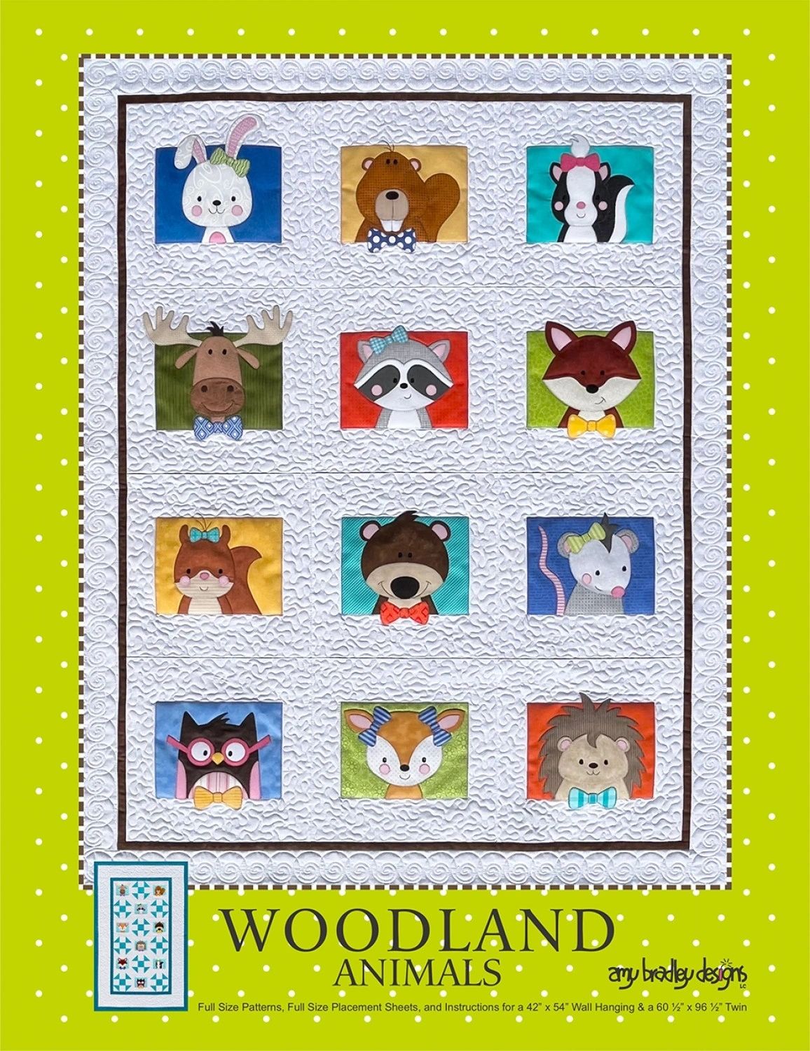 Woodland Animals Quilt Pattern # ABD303