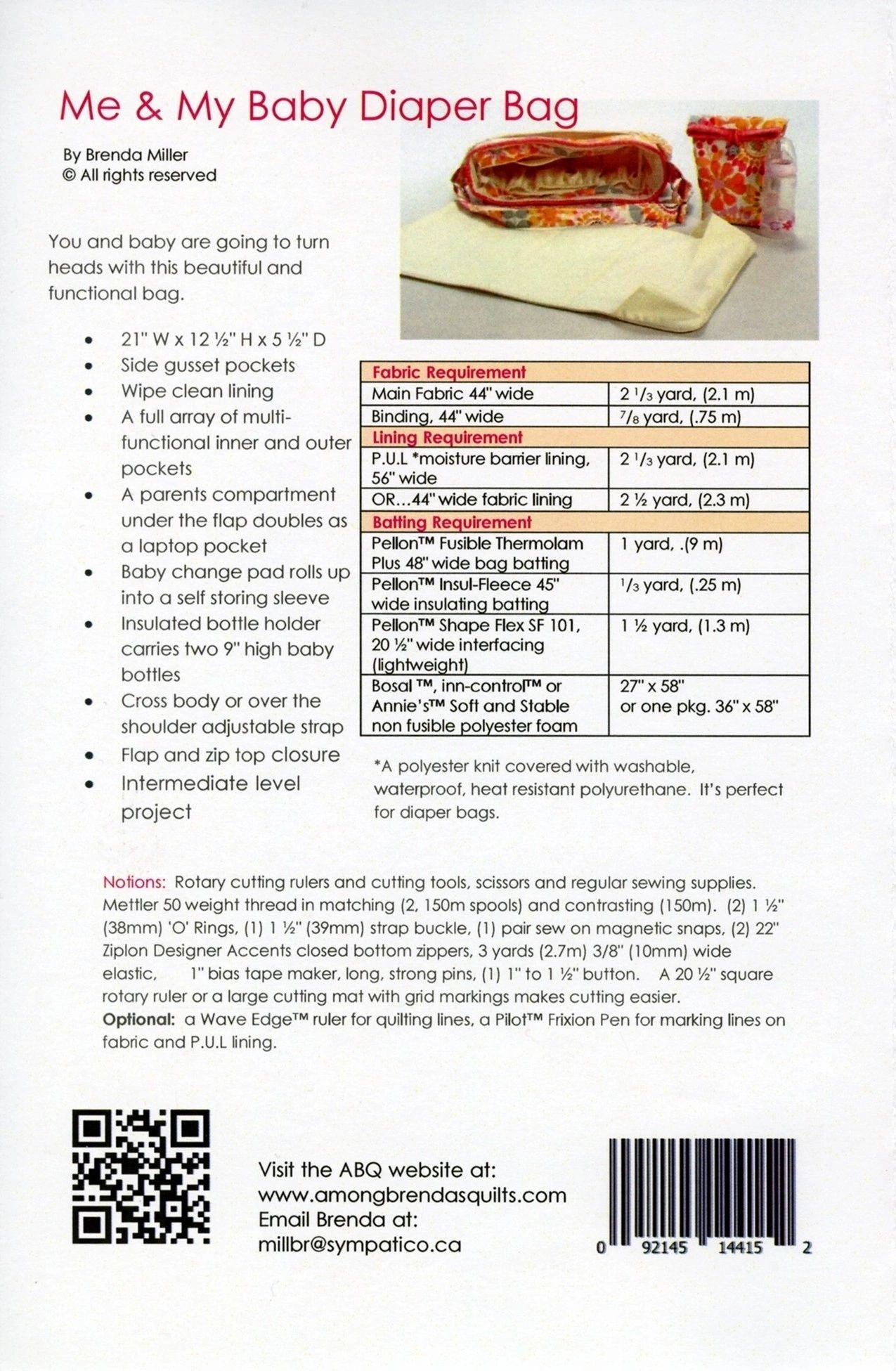 Me & My Baby Diaper Bag # ABQ161