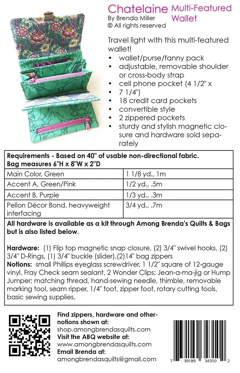 Chatelaine Multi-Function Wallet # ABQ197