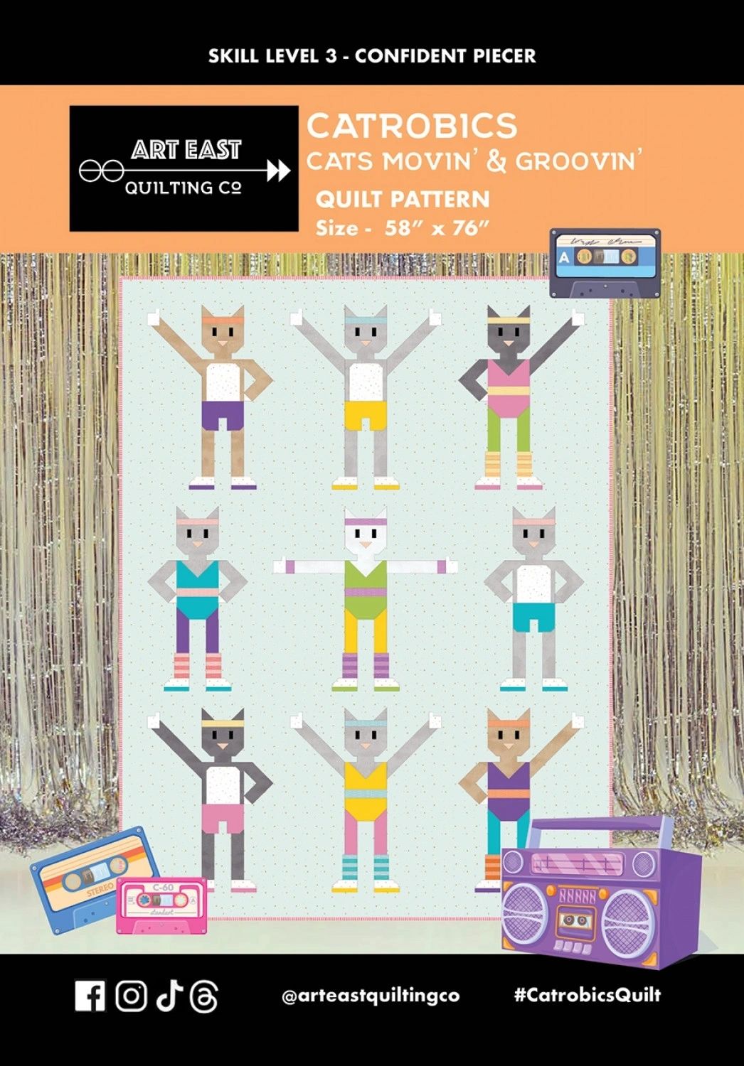 Catrobics Cats Movin & Groovin Pattern # AEQCCR0120