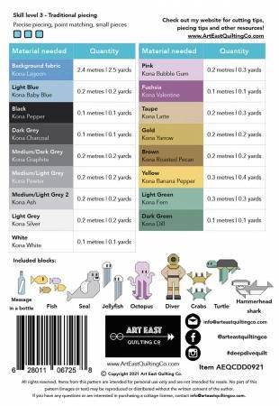 Deep Dive Quilt Pattern # AEQCDD0921, From Art East Quilting CO In Quilts