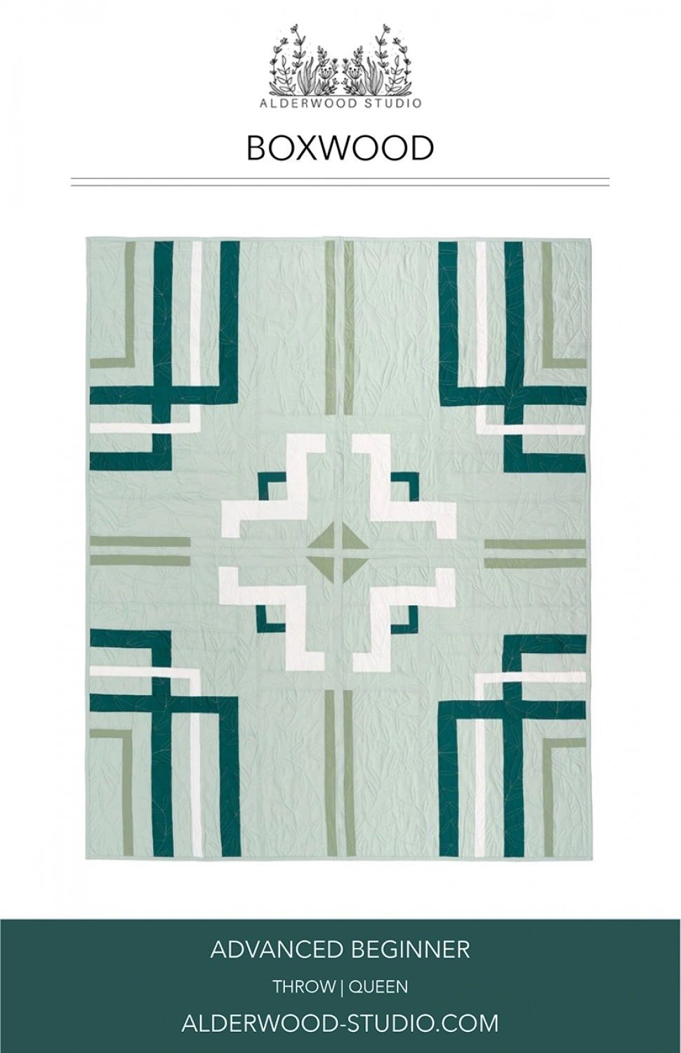 Boxwood Quilt Pattern # ALD-BOXWOOD From Alderwood Studio Patterns By Elliot, Amber In Quilts