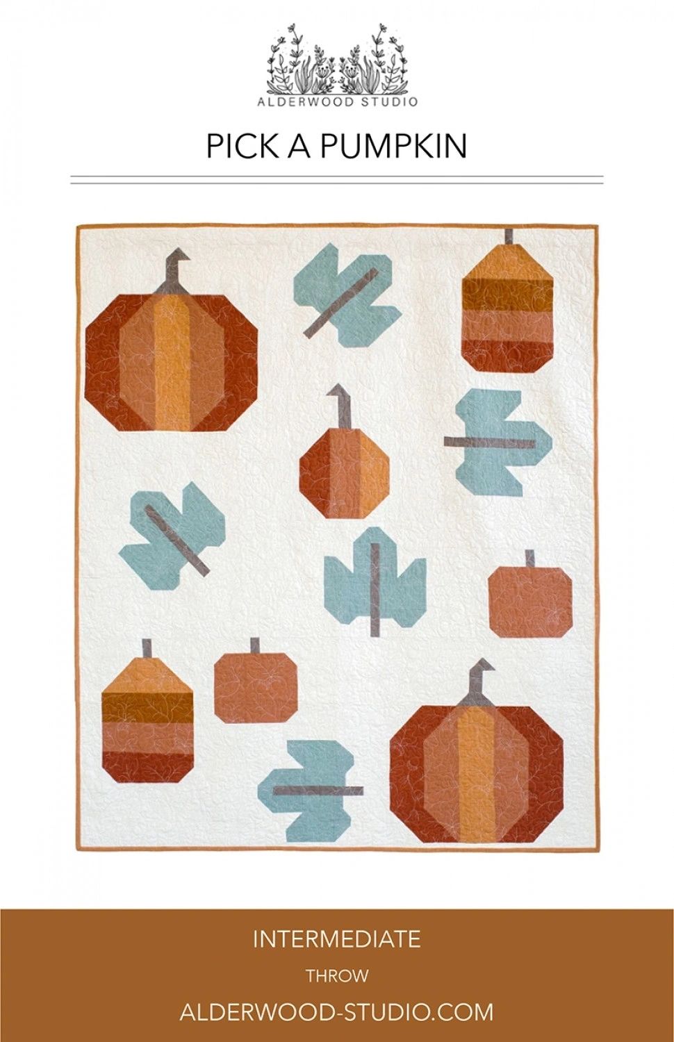 Pick a Pumpkin Quilt Pattern # ALD-PUMPKIN From Alderwood Studio Patterns By Elliot, Amber In Quilts