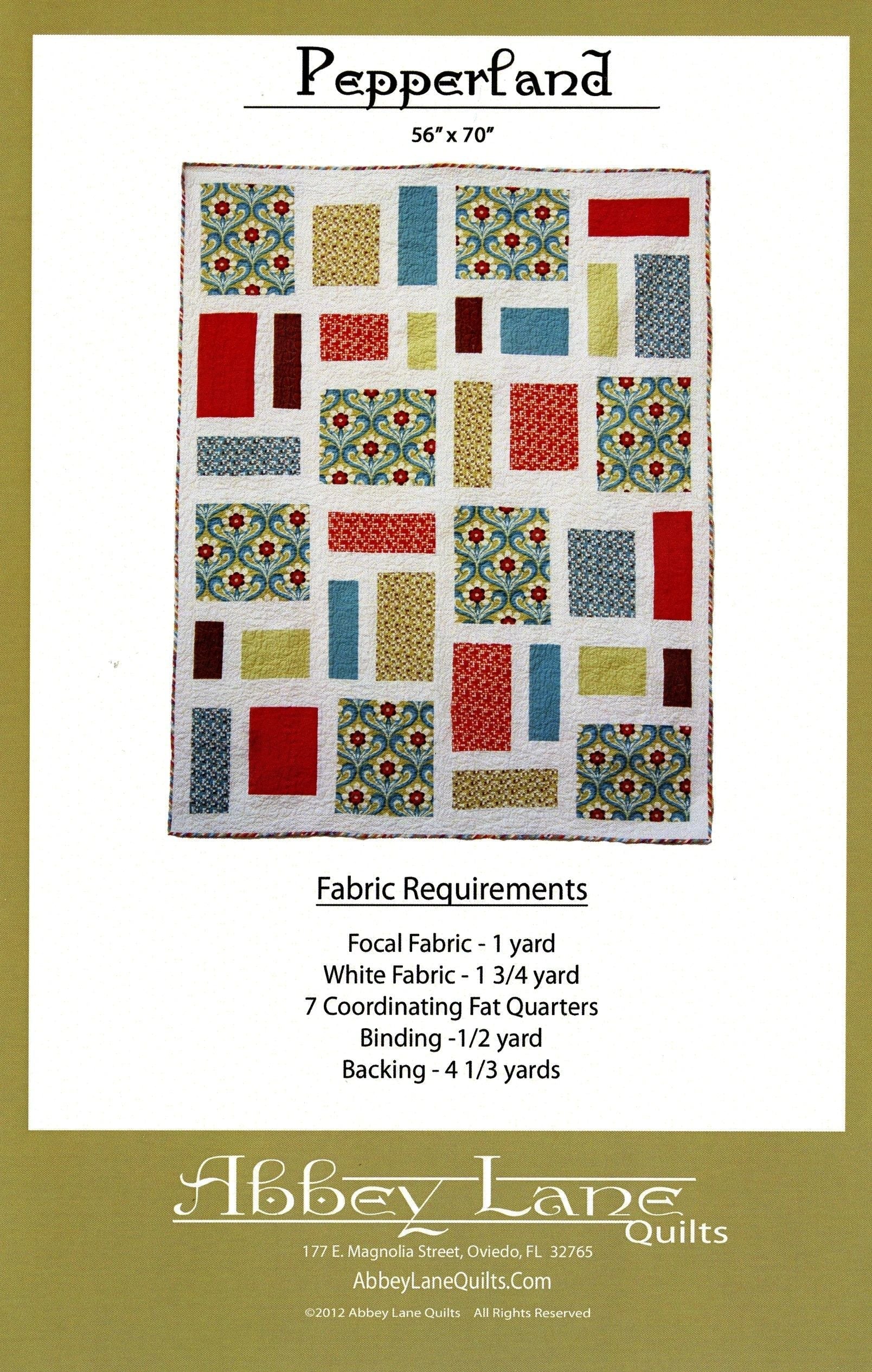 Pepperland # ALQ178 From Abbey Lane Quilts By Liljenquist, Janice and Owen, Marcea In Quilts