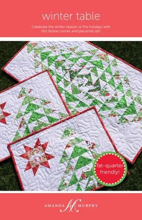 Winter Table # AMD132, From Amanda Murphy Design, LLC By Murphy, Amanda In Placemats, Table Runners & Toppers