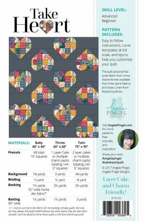 Take Heart Quilt # APTH106, From Angela Pingel By Pingel, Angela In Quilts