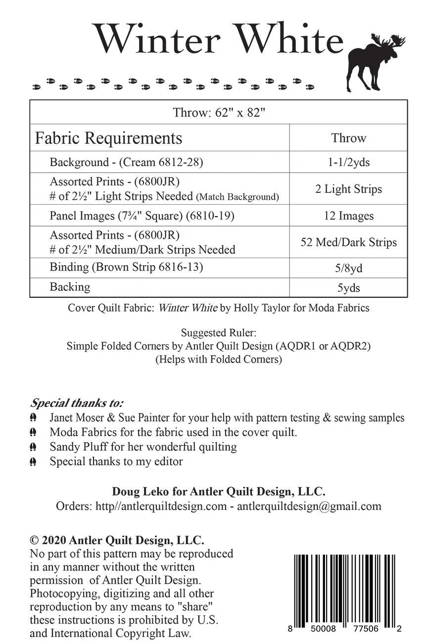 Winter White # AQD0273 From Antler Quilt Design By Leko, Doug In Quilts