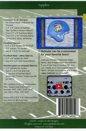 Football Mug Rugs # ASD206