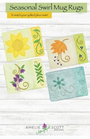 Seasonal Swirl Mug Rug # ASD255
