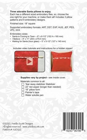 3 Pillows with Santa # ASD262