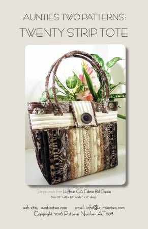 Twenty Strip Tote # AT608, From Aunties Two In Bags, Purses, Totes & Electronic Covers