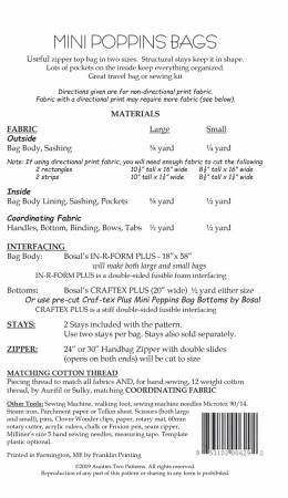 Mini Poppins Bags # AT629, From Aunties Two In Bags, Purses, Totes & Electronic Covers