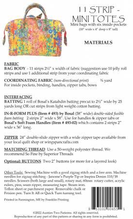 Strip Mini Tote # AT655, From Aunties Two In Bags, Purses, Totes & Electronic Covers