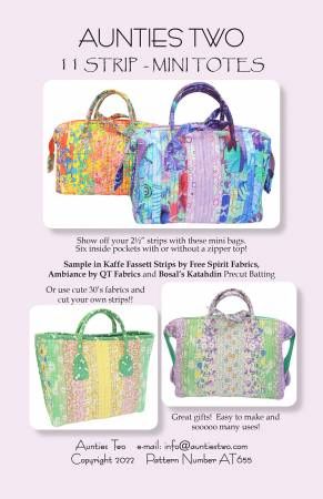 Strip Mini Tote # AT655, From Aunties Two In Bags, Purses, Totes & Electronic Covers