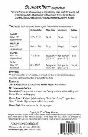 Slumber Party Sleeping Bags # ATK177