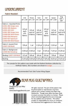 Undercurrent # BHQ-228, From Bear Hug Quiltworks By Alley, Lisa In Quilts