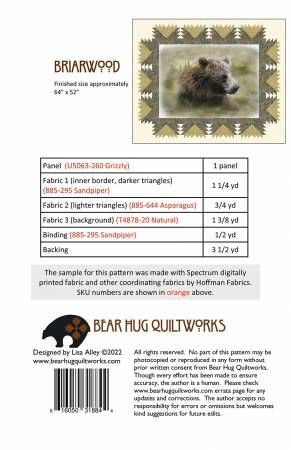 Briarwood # BHQ-234, From Bear Hug Quiltworks By Alley, Lisa In Quilts