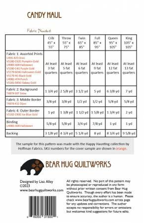 Candy Haul # BHQ-258, From Bear Hug Quiltworks By Alley, Lisa In Quilts