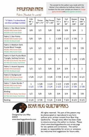 Mountain Path # BHQ-284, From Bear Hug Quiltworks By Alley, Lisa In Quilts