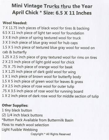 Mini Vintage Truck Thru The Year - April 6-1/2in x 11in # BMB1349