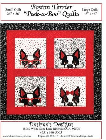 Boston Terrier Peek-A Boo Quilts # BQ-12