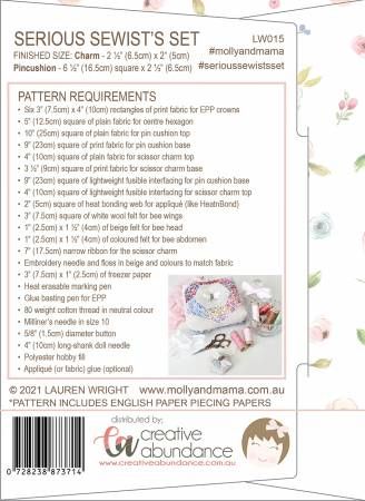 Serious Sewists Set - Includes EPP Papers # CALW015