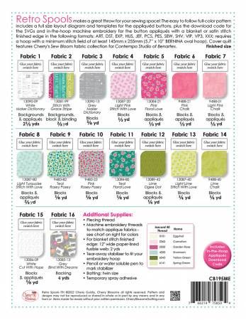 Retro Spools In-the-Hoop Applique # CB195ME