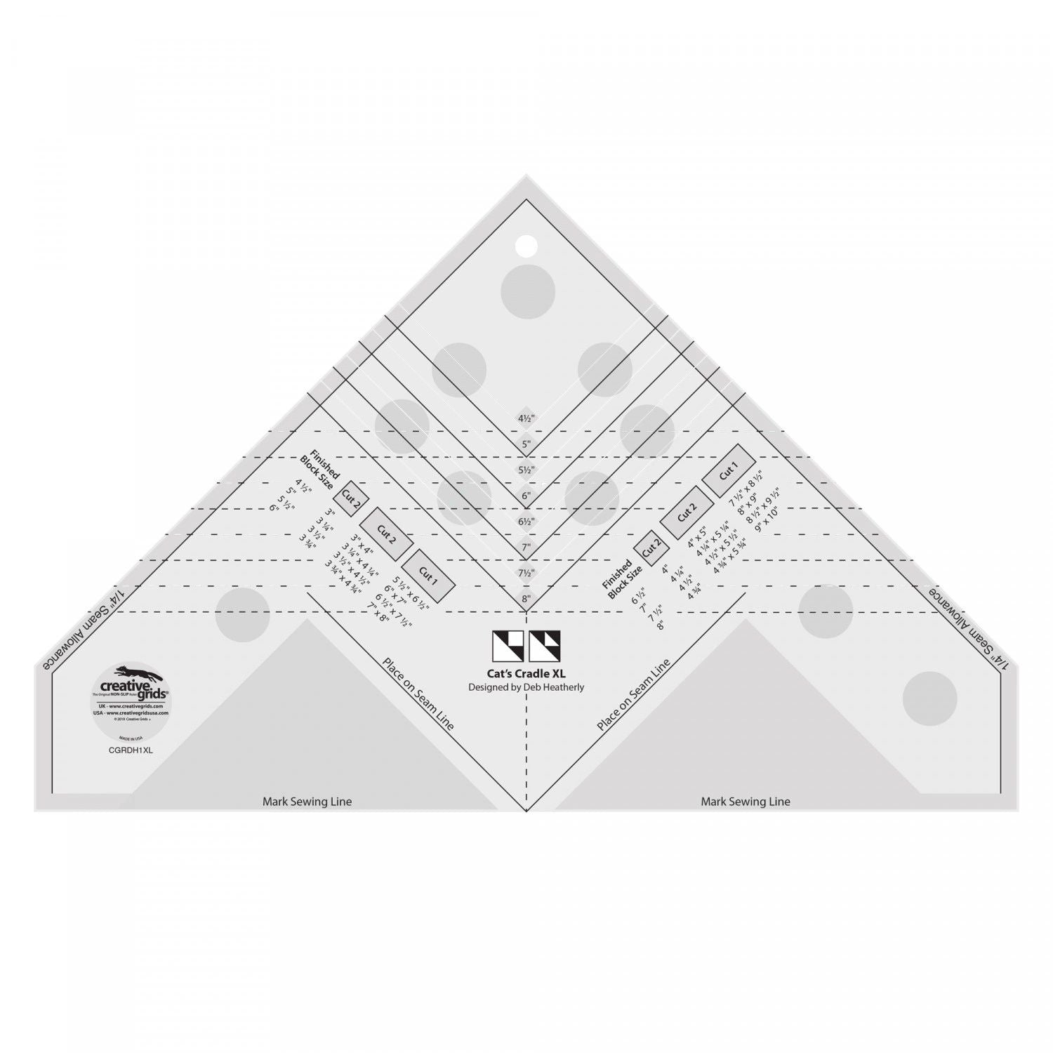 Creative Grids Cats Cradle Ruler XL # CGRDH1XL