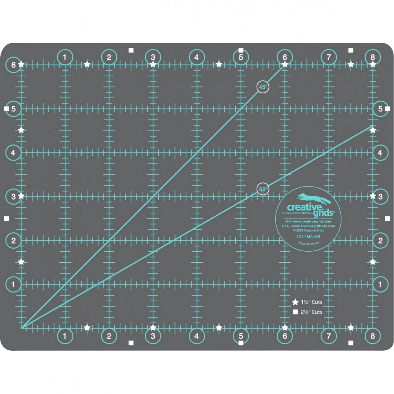 Creative Grids Self-Healing Double Sided Rotary Cutting Mat 6in x 8in # CGRMAT68