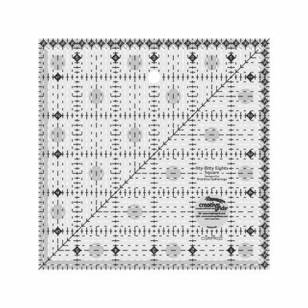 Creative Grids Itty-Bitty Eights Square Quilt Ruler 6in x 6in # CGRPRG2