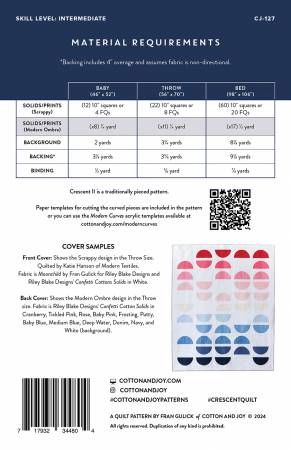 Crescent II Quilt Pattern # CJ127