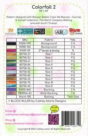 Colorfall 2 # CMD171P, From Cathey Marie Designs In Quilts