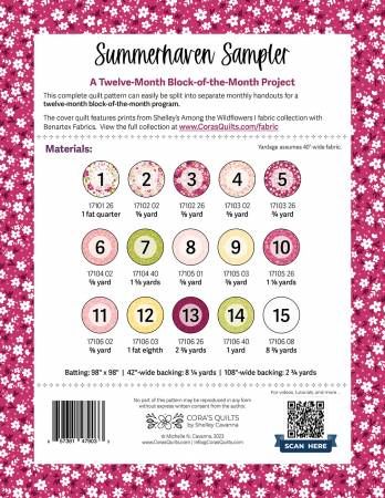 Summerhaven Sampler Block-of-the-Month Quilt Pattern # CQ-2403