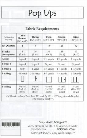 Fat Quarters Anonymous - Pop Ups # CQD01012