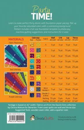 Party Time Quilt Pattern # CQI138