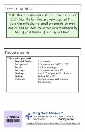 Cozy Original Tree Trimming # CQS054