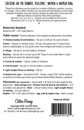 Chickens on the Runner # CR182