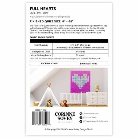 Full Hearts Quilt Pattern # CSDS-FH902
