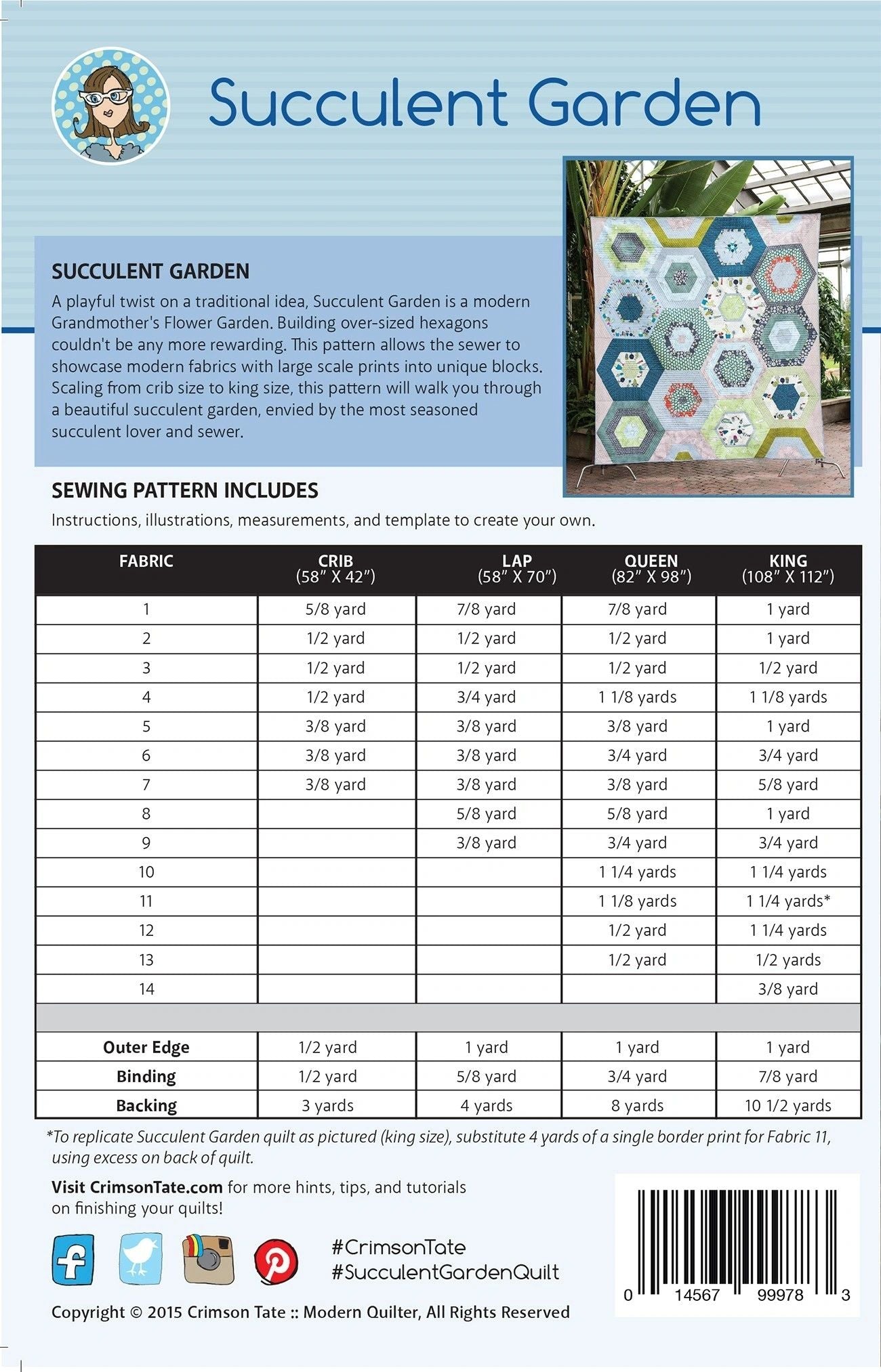 Succulent Garden Quilt # CTS101