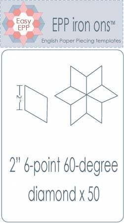 2in 6-point 60-degree Diamond EPP Iron-On x 50 # EPP59