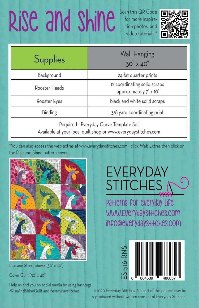 Rise and Shine Quilt Pattern # ES-516-RNS