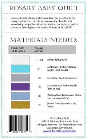 Rosary Quilt # FAF-0137